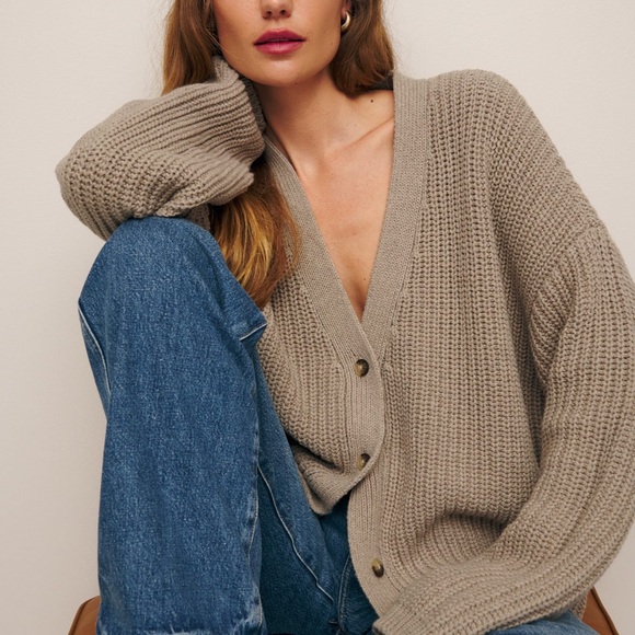 Reformation Maya cotton cashmere Cardigan - Picture 1 of 7